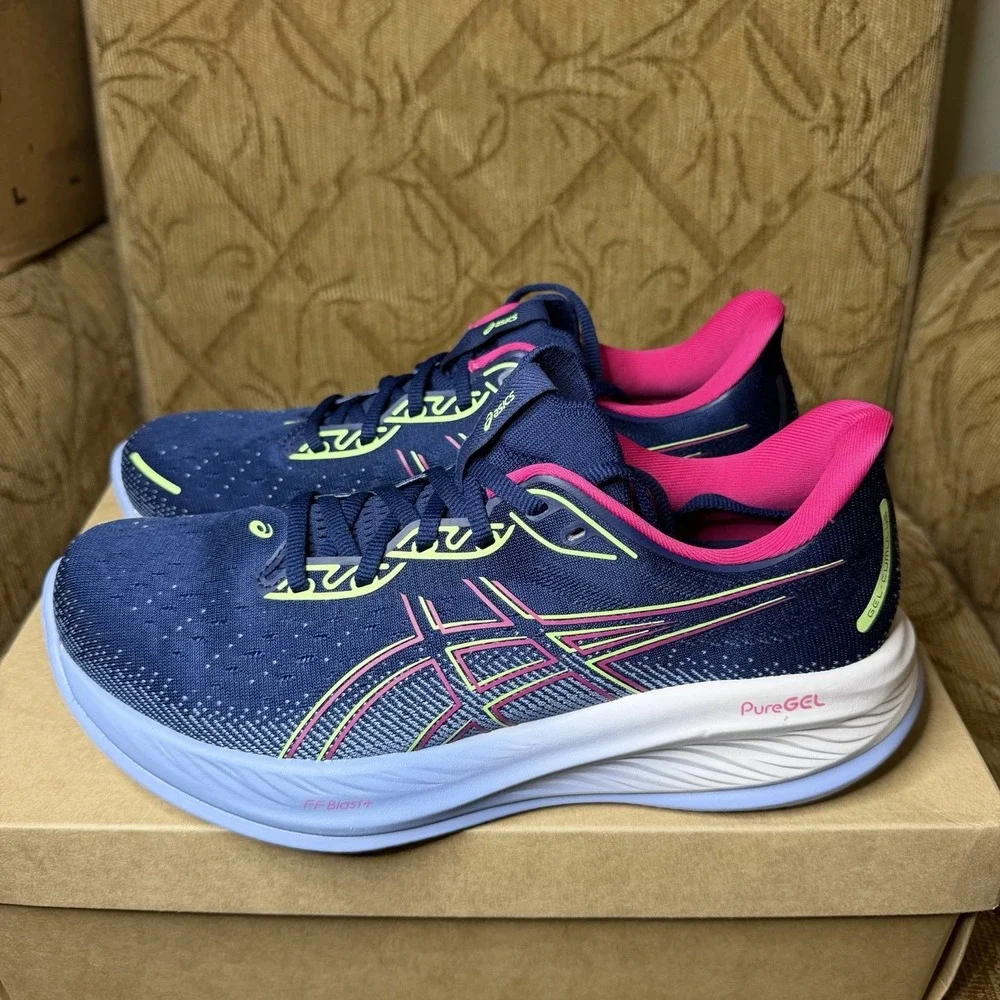 ASICS Gel-Cumulus 26 Blue Expanse Pink Rave 1012B738-400 Women's Size 12 Running